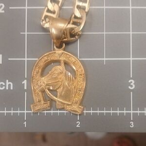 Gold Horse Pendant Necklace